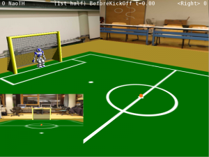 NAO with image camera simulated in SimSpark.